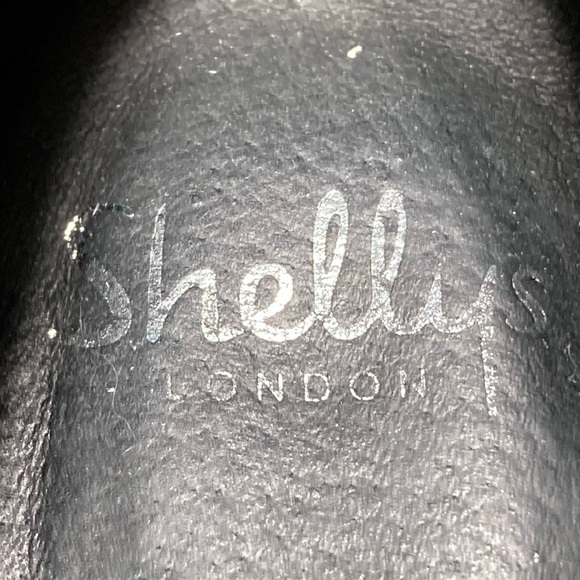 Shelly’s London Women's Black Leather Platform Slip On Shoes - Size US 6 - Picture 10 of 12